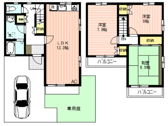 【間取り】 | ブリージングタウン百草園
