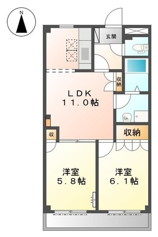 クローバーガーデン　　刈谷市の賃貸ならクラスホーム刈谷店の間取り