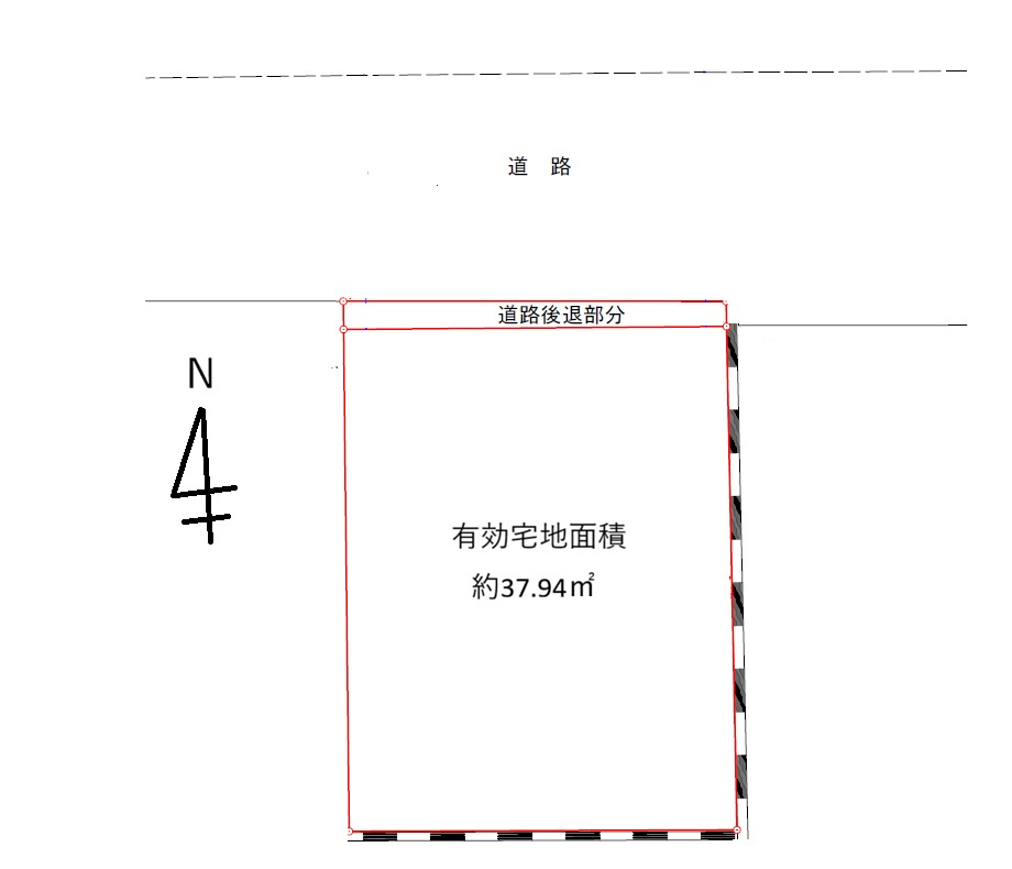 江東区大島３丁目　建築条件なし土地の区画図