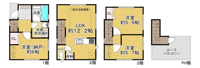 江東区大島３丁目　建築条件なし土地の参考プラン|建物価格：2，100万円、建物面積：74.49㎡