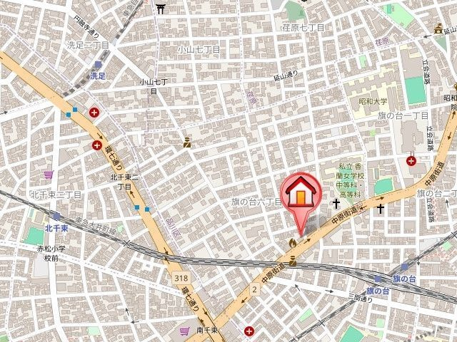 【地図】アーバネックス旗の台