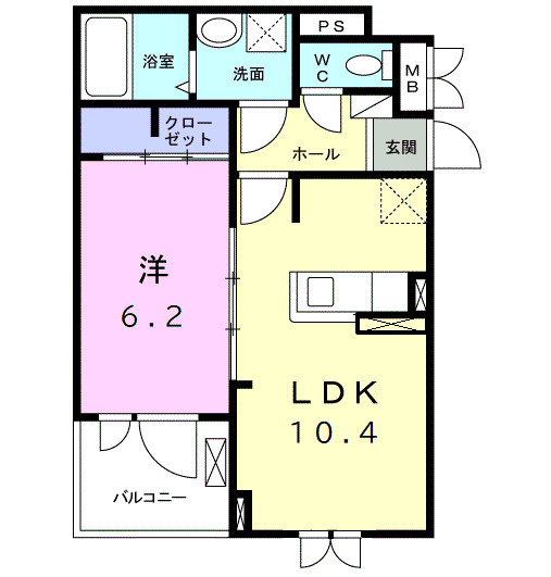 川崎市多摩区菅馬場１丁目のアパートの間取り
