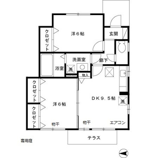 【間取り】 | ヴェール･トワ Ｂ
