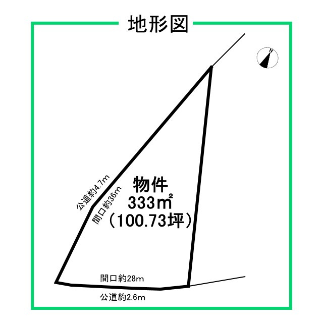 可児市土田の売地の土地図