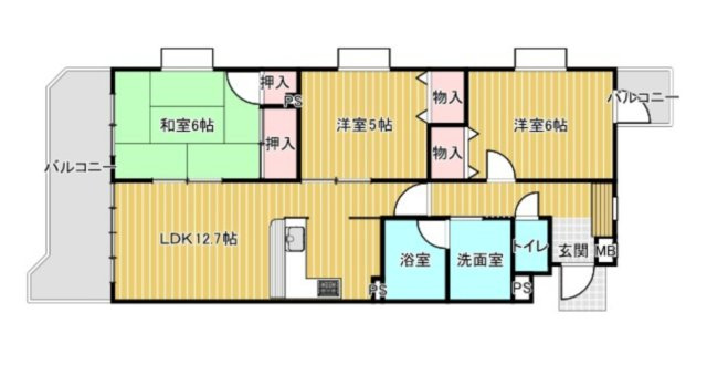 ダイアパレス三本松公園の間取り