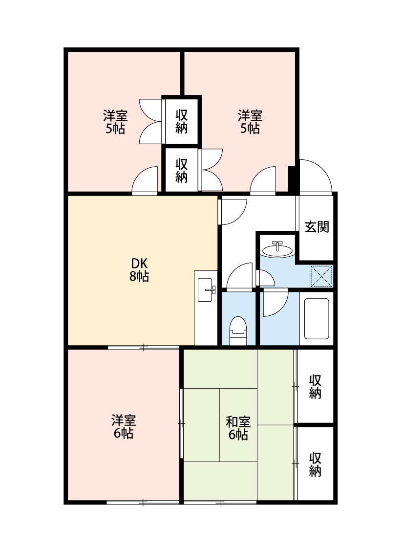 サンビレッジ板倉　　刈谷市の賃貸ならクラスホーム刈谷店の間取り