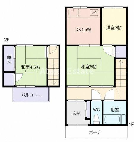 内の袋レントハウスの間取り