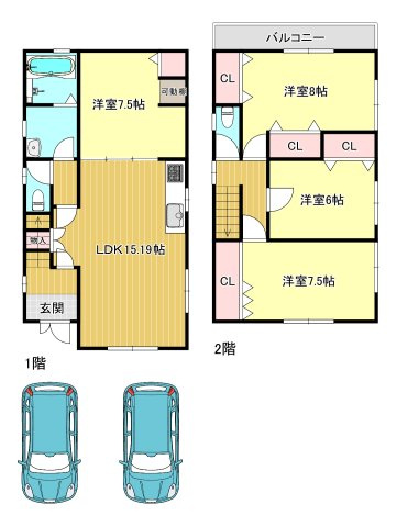 堺市中区福田　戸建の間取り