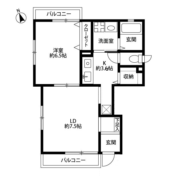 アムール悠の間取り