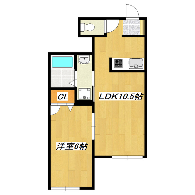 ステラート中央の間取り|人気１ＬＤＫの間取りです。