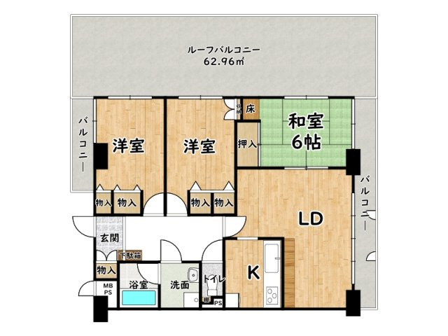 ライオンズマンション姫路城東町の間取り