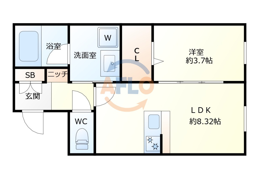 LEGALAND福島Northの間取り|ＬＥＧＡＬＡＮＤ福島Ｎｏｒｔｈ　間取り