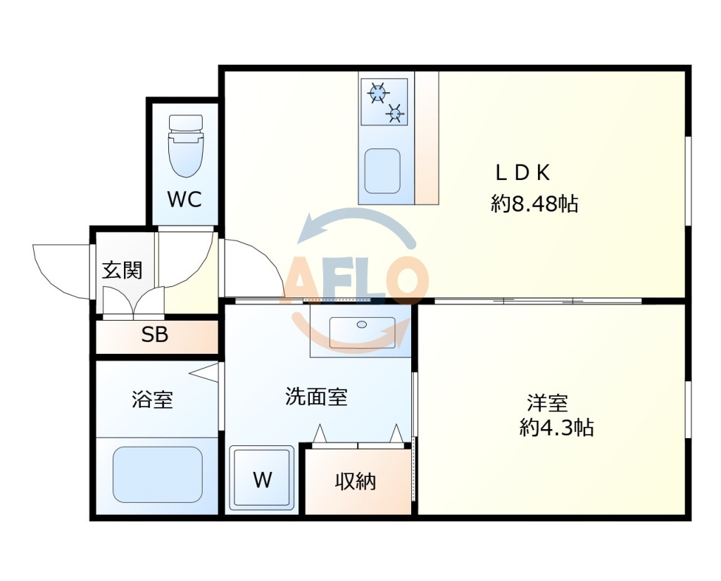 LEGALAND福島Northの間取り|ＬＥＧＡＬＡＮＤ福島Ｎｏｒｔｈ　間取り
