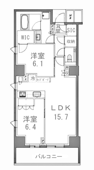 【間取り】 | パークホームズ四条河原町 | 専有面積67.16㎡