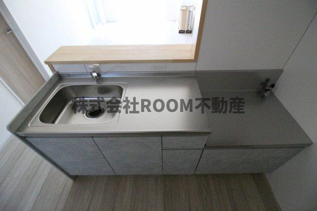 アンジュテンハイツのキッチン|コンパクトなキッチンで掃除もラクラク