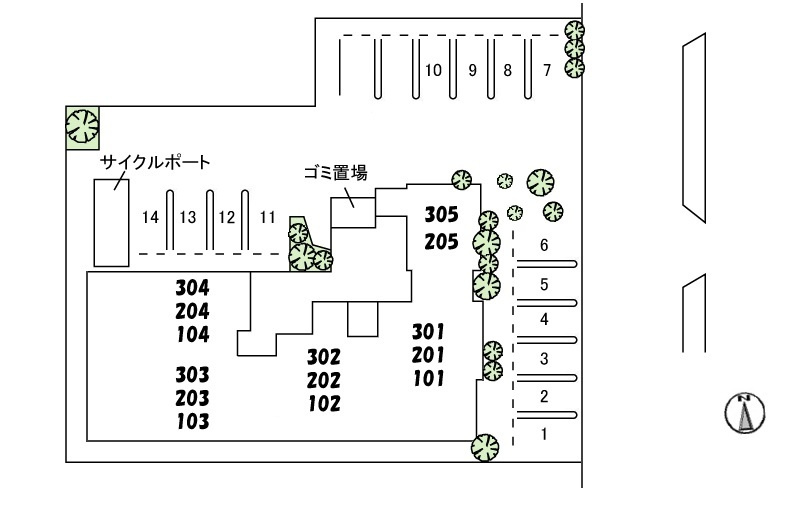 シャーメゾン大元の区画図