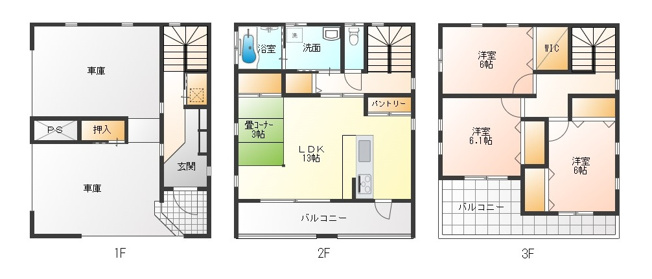 【間取り】 | 焼津市石脇下　中古戸建