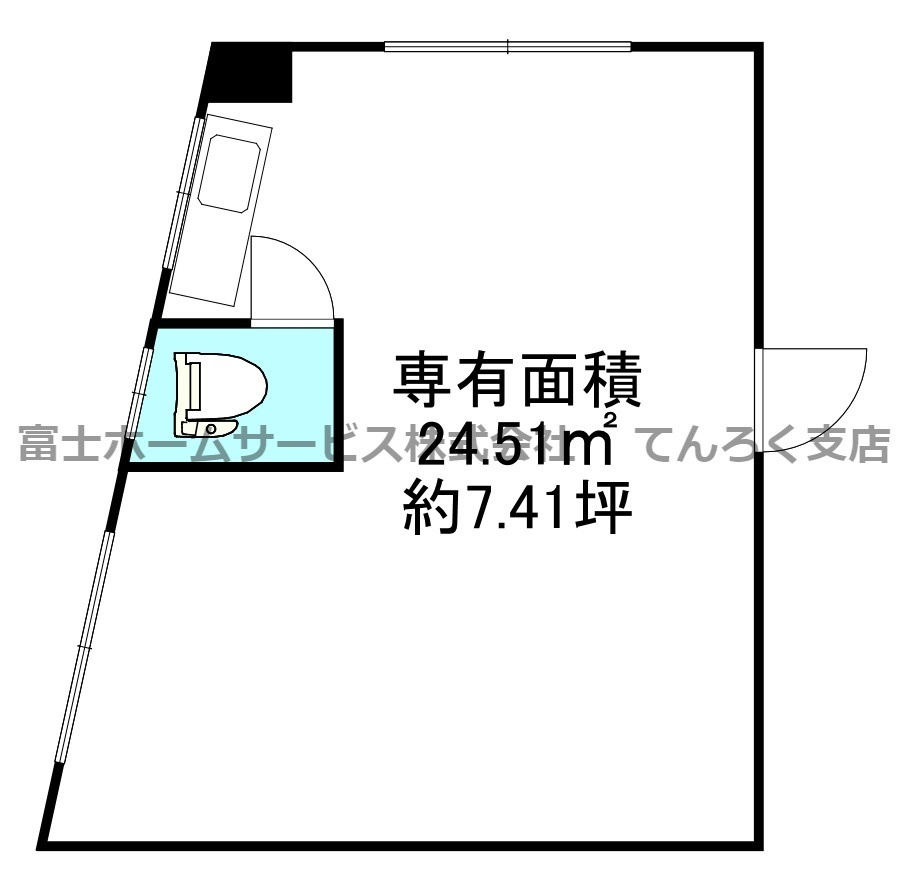 大阪市北区豊崎６丁目の事務所の間取り