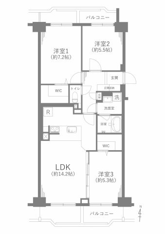 グリーンハイツ・リバーパーク泉の間取り