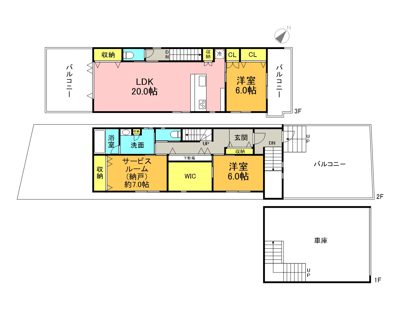 名東区西山本通3丁目戸建の間取り