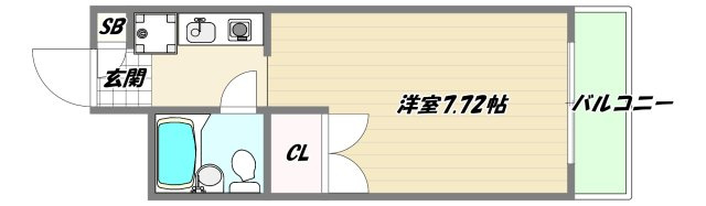 大阪市東淀川区東中島１丁目の賃貸マンションの間取り