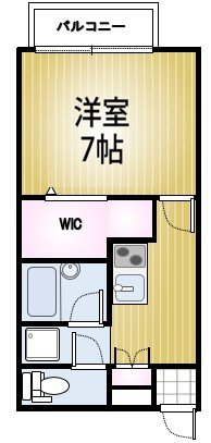 一人暮らしにはピッタリの1kタイプです♪