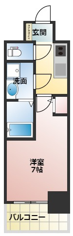 S-RESIDENCEドーム前千代崎の間取り