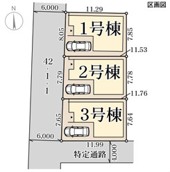 リーブルガーデン尼崎市水堂町3期の区画図