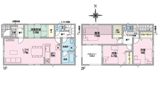【間取り】 | ☆口田南2丁目　4号棟　新規分譲☆