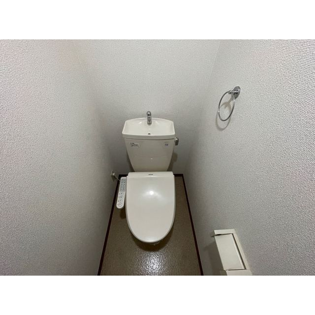 落ち着いた色調のトイレです
