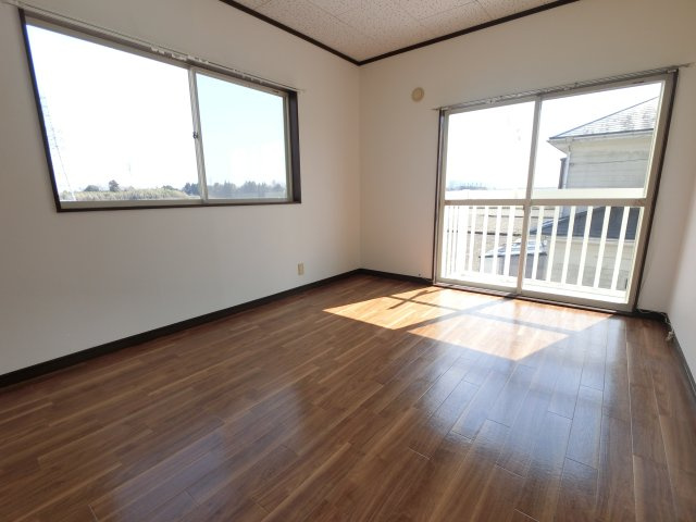 開放的な寝室です