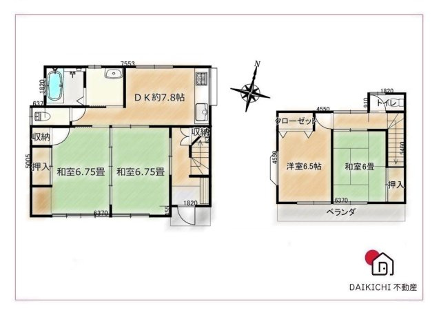 【間取り】 | 滑川町月の輪7丁目　中古戸建