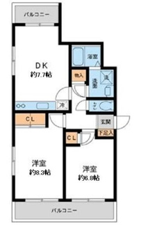 【間取り】 | 鉄飛坂マンション | 間取りです。