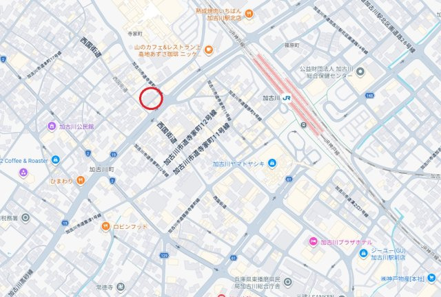 マーレ加古川駅前タワー　　JR「加古川駅」徒歩6分の地図