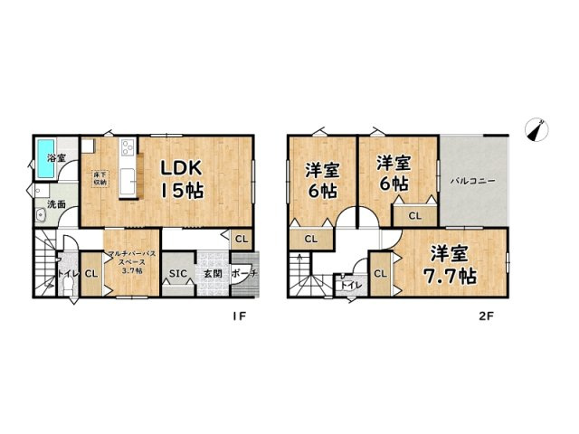 赤穂市砂子第5/新築戸建の間取り