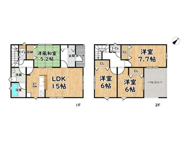 赤穂市砂子第5/新築戸建の間取り
