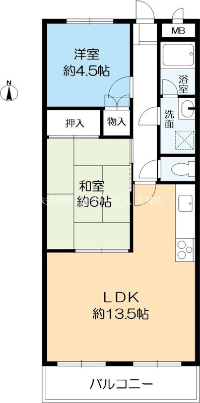 ジュネス北六甲の間取り