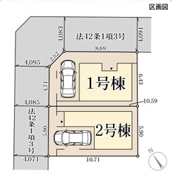 リーブルガーデン大阪市都島区東野田町4丁目の区画図
