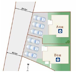 ＋＋南城市玉城富里-B号棟（全2棟）の区画図|駐車スペース