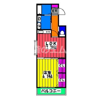 【間取り】 | エスポワール南福岡 | エスポワール南福岡の間取り