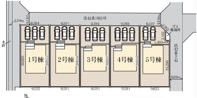 【区画図】 | 幸手市西2丁目　新築戸建　全5棟　2号棟　 | 2号棟