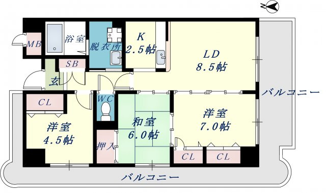 アンソレイエの間取り