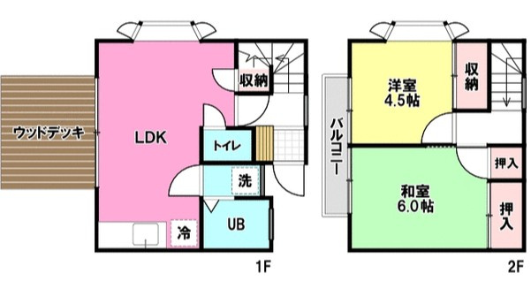 【間取り】 | ホープ戸塚台 | ２ＬＤＫの間取りです