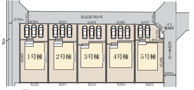 【区画図】 | 幸手市西2丁目　新築戸建　全5棟　4号棟　 | 4号棟