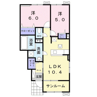 【間取り】 | クラール東村　Ｋ