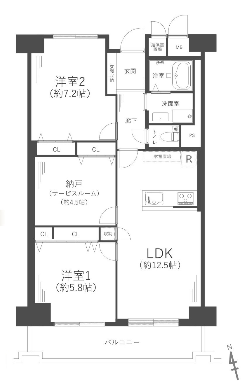 三陽ハイツ都島の間取り