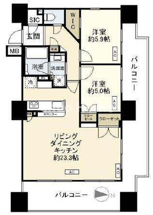 リステージVISTAの間取り|最上階（15階部分）角部屋住戸につきまして日当たり・通風・眺望良好。新規リノベーション施工が完了いたしましたのでいつでも内覧が可能です。