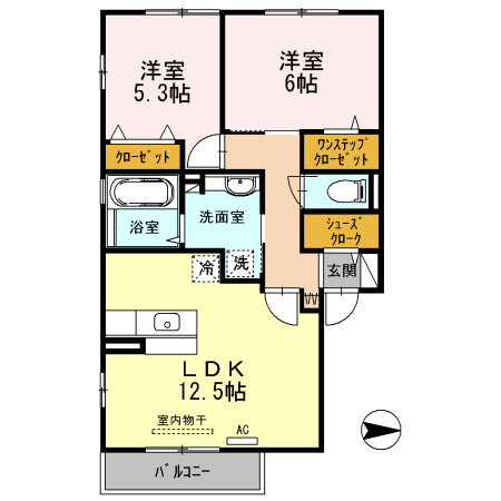 【間取り】 | アビタシオン　A棟