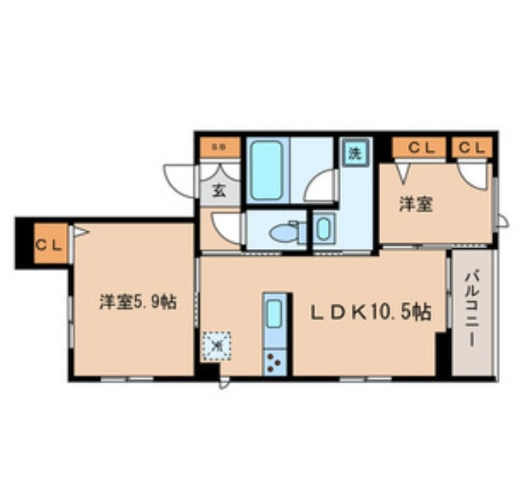 ボヌールヤマキチⅣの間取り|間取りです。