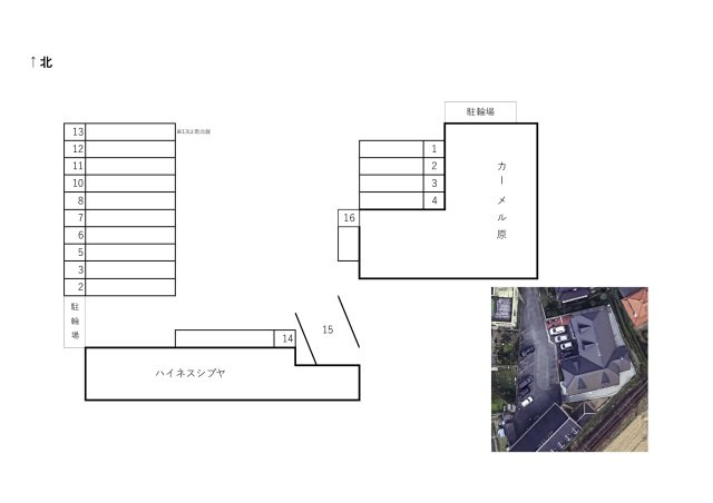 カーメル原の区画図
